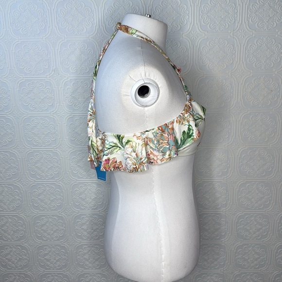 O’Neil’s | ARDEN FLORAL RUFFLE HI-NECK SWIM, Size 12, NWT - Picture 7 of 12